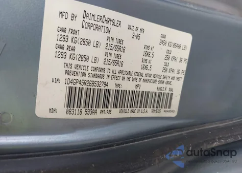 2006 Dodge Caravan Sxt from USA, damaged, VIN 1D4GP45R26B532794